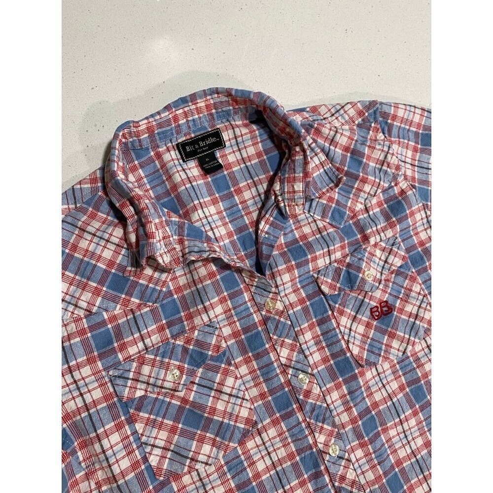 Girls Bits & Bridles Button-Up Shirt Size XL - Picture 2 of 8